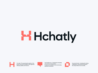 Hchatly logo & visual identity brand identity branding chat logo h logo logo logo design logodesign logotype modern logo symbol