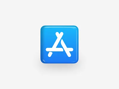 Glossy App Store Icon 3d app app icon figma glossy icon ios ios app minimal modern ui ui design