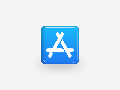 Glossy App Store Icon 3d app app icon figma glossy icon ios ios app minimal modern ui ui design