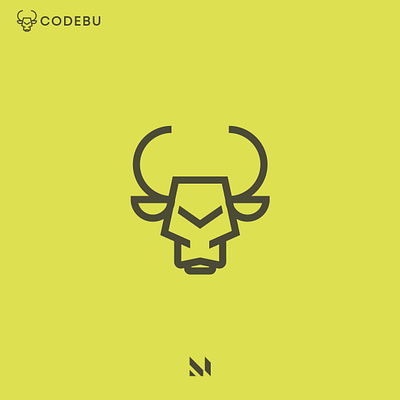 code + bull combination logo design brand brand identity branding bull logo bull logo design business logo creative design graphic design illustration logo logo design minimalist logo modern logo vector