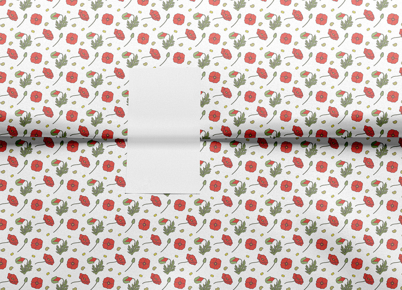 Poppy Flower Pattern - Pattern Design adobe illustrator art artwork branding cute pattern design graphic flat illustration flower flower pattern graphic design illustration kawaii pattern pattern design pattern surface poppy surface design vector art vector design vector illustration