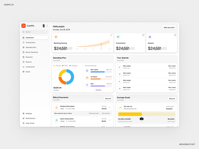 Cashflix Fund Management Dashboard dashboarddesign design financedashboard fintechdesign fundmanagement investmentplatform productui uidesign uxdesign wealthtech web design
