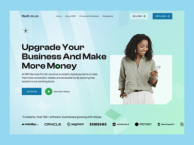 Fintech Website – Designed for Growth 3d animation app appdesign branding design dribbble fintechapp fintechdesign growthdrivendesign illustration logo madtomlab neobank productdesign saas uxuidesign webdesign website