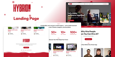 Hybrid Dot. (Landing Page UI) animation branding designe figma graphic design landing page logo ui web ui landing page