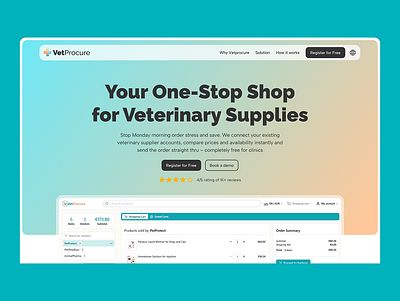 B2B Marketplace - Landing page design 2 3d animation branding graphic design logo motion graphics ui
