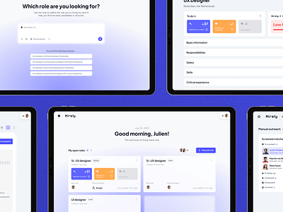 AI-powered hiring platform animation branding logo matching platform saas ui user experience user interface ux