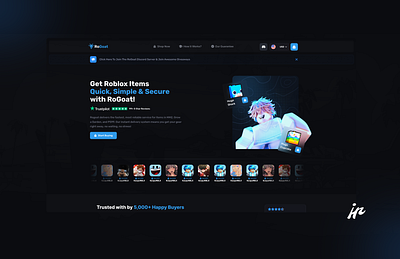 RoGoat - Roblox Marketplace branding design graphic design logo market marketplace roblox trending ui ux website