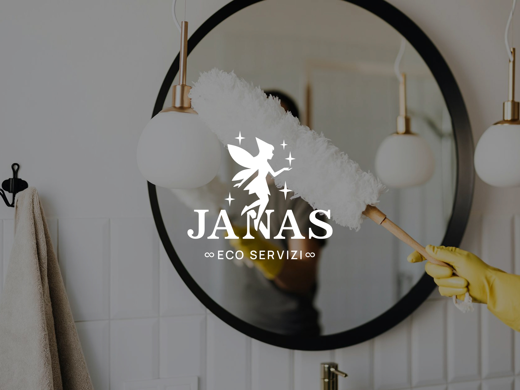 Janas Logo Design & Concept branding cleaning design elf fairy graphic design illustration logo logo design sparkles ui ui design vector