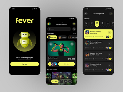 Event App Design android animation app design best app design entertainment event event app design festival ios m a rouf mobile app mobile app desgin mobile event finder modern event app ticket ticket booking app ui design ux