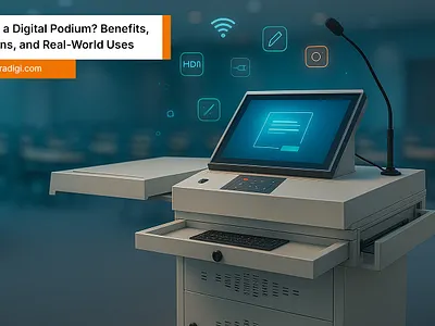 What is a Digital Podium? Benefits, Features, and Real-World Use digital podium electronic lectern lectern vectradigi vectradigi technologies