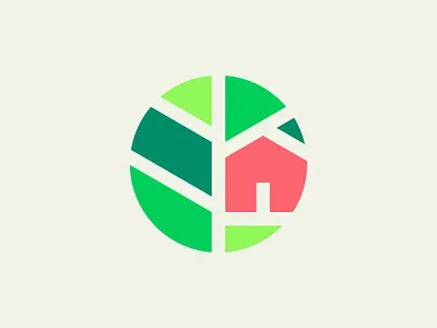 Green House Mark branding circle design eco ecologic geometry graphic design green house icon illustration leaf logo mark minimalism modern monoline pack path tree