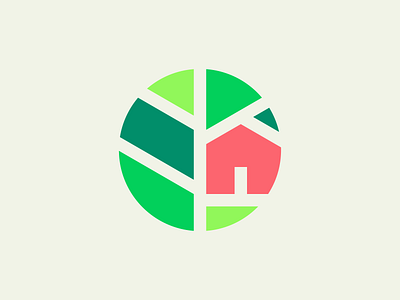 Green House Mark branding circle design eco ecologic geometry graphic design green house icon illustration leaf logo mark minimalism modern monoline pack path tree