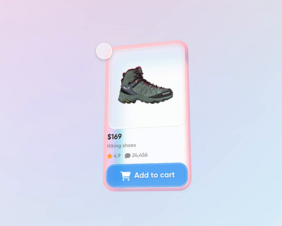 eCommerce animated item card 3d animation ecommerce figma interface ui