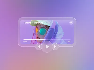 Neontapes - coceptual music player widget for Mac concept free freebie futuristic glass glassmorphism gradient graphic design ios liquid mac minimal music neon player transparent ui ux web widget