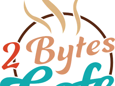 Two Bytes Cafe Logo branding graphic design logo
