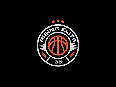 Rising Elite Logo ball basket basketball branding design digital dribbble graphic design identity logo logomark sport sports