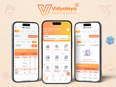 Vidyalaya – School Management App academic app attendance tracking daily student app design education app ios learning app mobile app mobile app design school app school app ui school management app school management system student app trending trending app ui