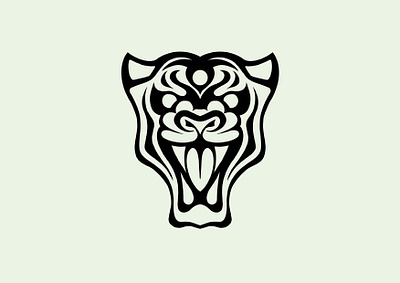 Three eyed tiger logo graphic design illustration logo vector