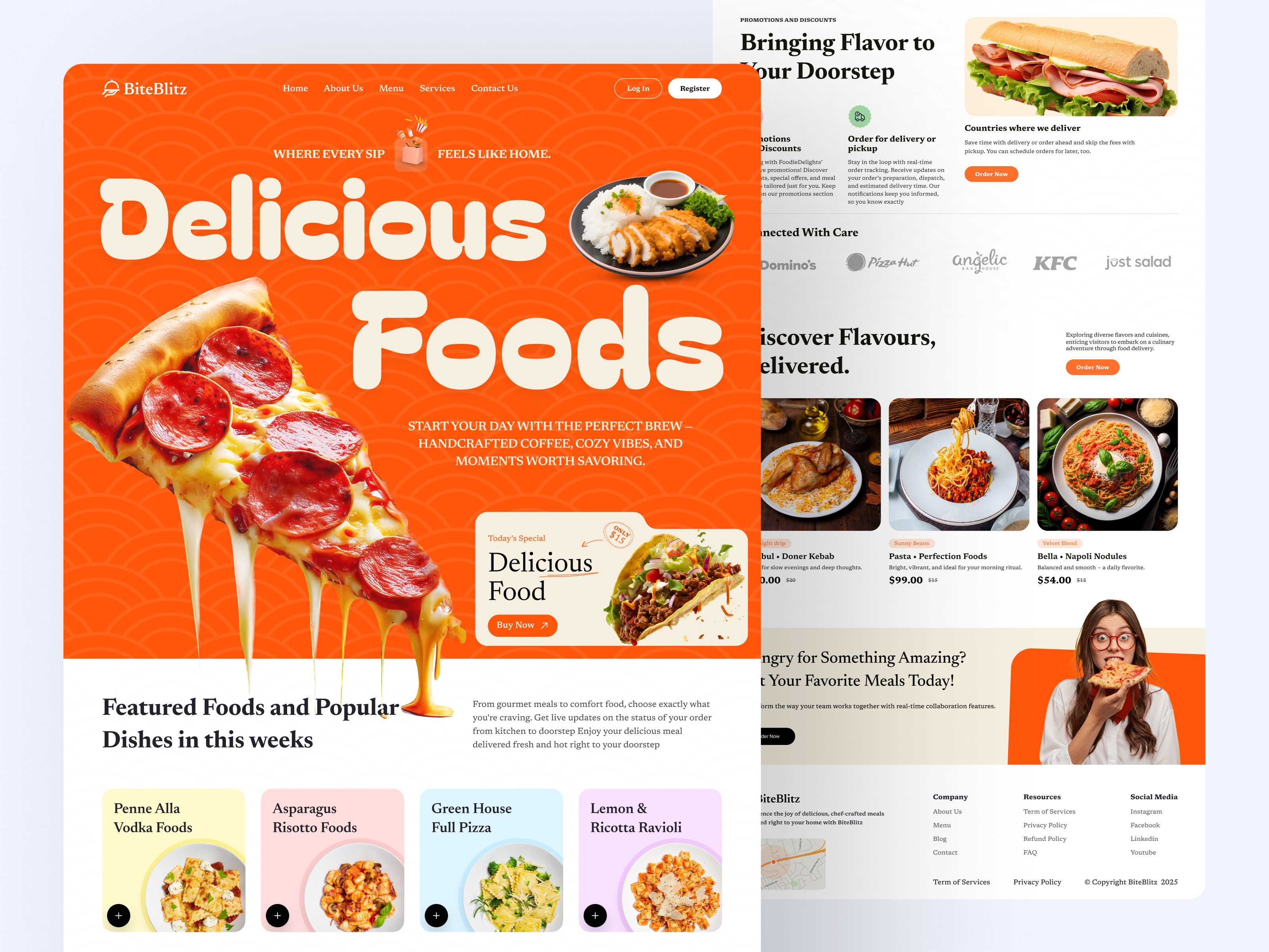 Food Delivery Landing Page client work delivery app ecommerce food figma food app design food delivery food landing page food startup food ui food website homepage design modern ui online restaurant restaurant landing page restaurant ui ui design ui inspiration website design
