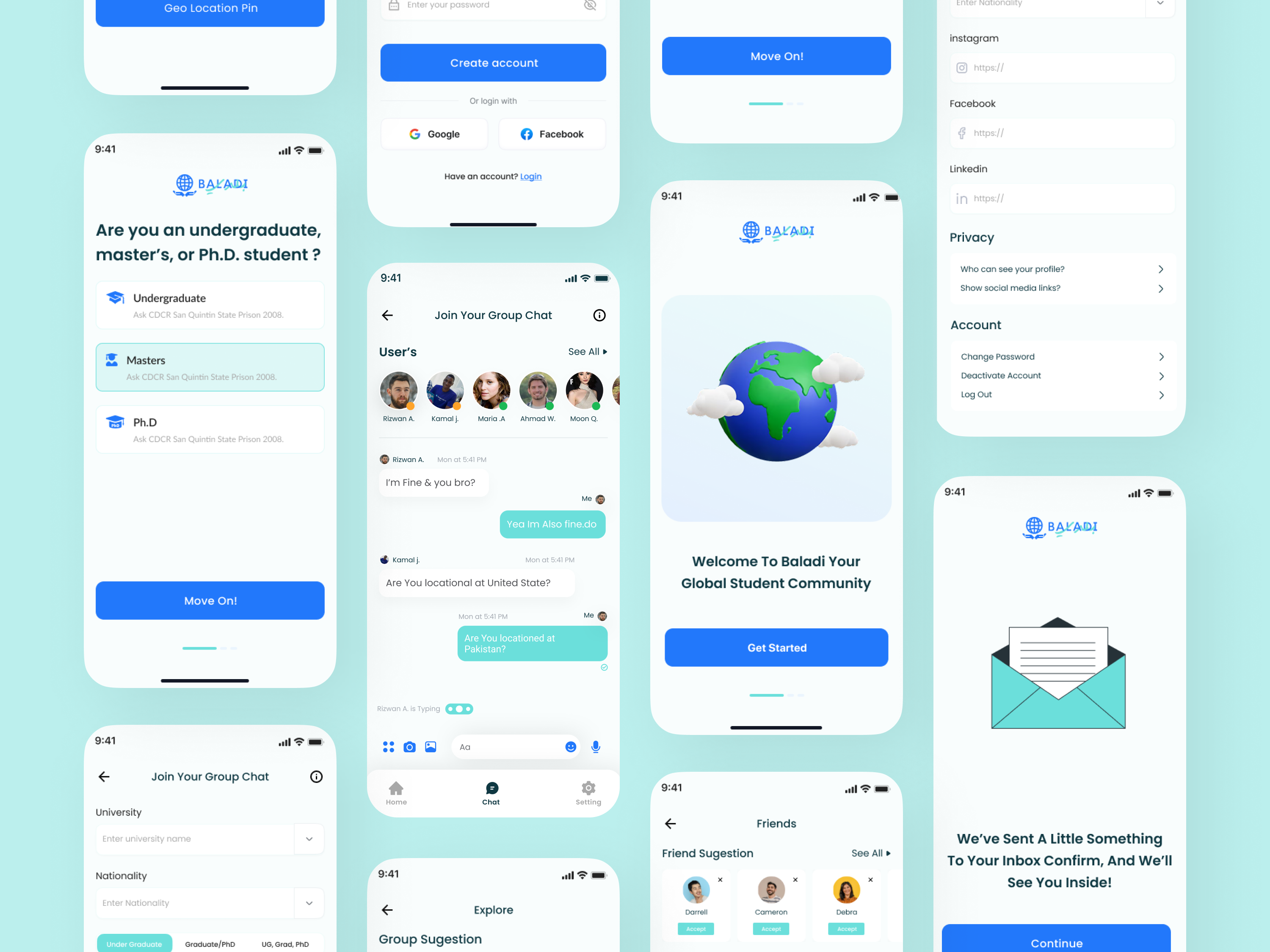 University Group Chat & Community App! designlogin scree mobile app design ui designapp designlogin scree uiux university group chat