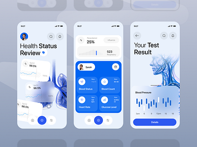 Health care application mobile ui design app app design b2b broker clinic design health healthcare insurance ios medical medical care medtech mobile mobile app pmr saas telemedecine uhr uxdesign