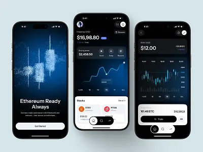 Crypto Stock Investing Mobile App crypto crypto stocks finance app fintech investing app mobile app stock investing stock trading stocks trading stock