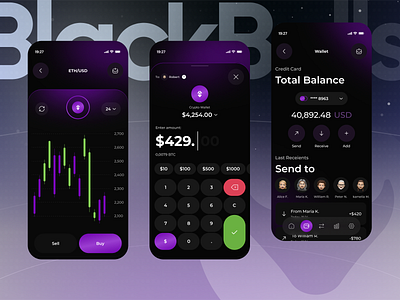 crypto currency wallet mobile ui design blockchain clean crypto portfolio crypto wallet cryptocurrency cryptocurrency app digital wallet finance minimal mobile mobile app modern ui wallet app
