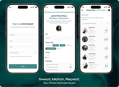 FitIn: Community based fitness platform design development product ui