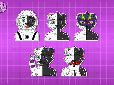 Leo Furry Fursona Stickers Completed customstickers digitalstickers discordstickers foxy maria foxymaria furryart furryartist furrycharacter furryfandom furryoc furrystickerpack furrystickers fursonastickers leo opencommissions stickerpack