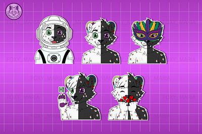 Leo Furry Fursona Stickers Completed customstickers digitalstickers discordstickers foxy maria foxymaria furryart furryartist furrycharacter furryfandom furryoc furrystickerpack furrystickers fursonastickers leo opencommissions stickerpack