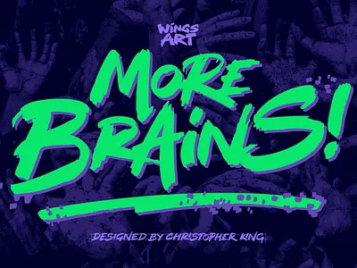 More Brains! Retro 80s VHS Horror Font trailers