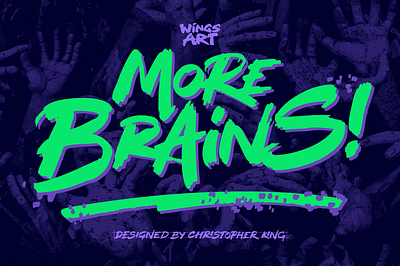 More Brains! Retro 80s VHS Horror Font trailers