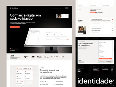 SaaS Landing Page — Identidade Platform crm website design landing page minimalist site modern landing page modern page saas saas website ui ui design ux ux design