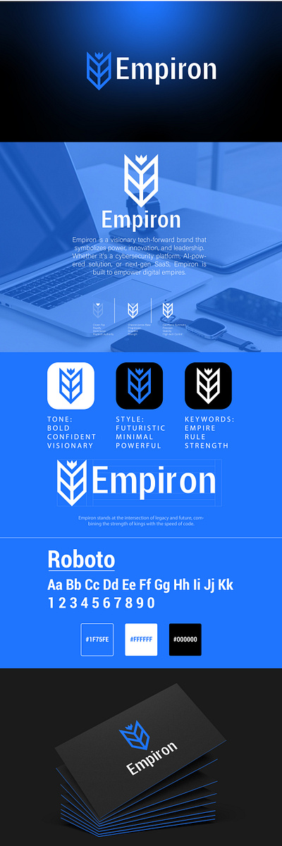 logo design for 'Empiron' is a visionary tech-forward brand app brand design brand identity branding design graphic design innovation logo logo design logo mark tech logo technology technology logo typography ui ux
