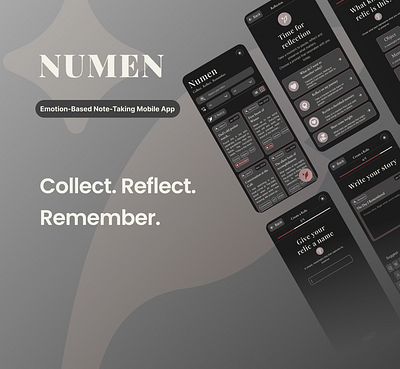 UX/UI | Reflection and Note-Taking App Design | Dark Mode brand design branding concept design digital design emotion based design glass effect interface design journal app micro interactions mobile app note taking app product design ui ux uxui design