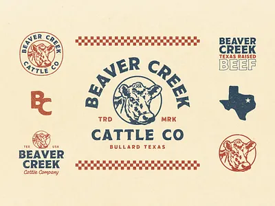 Beaver Creek Cattle Co. Branding beef brand branding cattle cow cowboy logo ranch rancher texan texas vintage