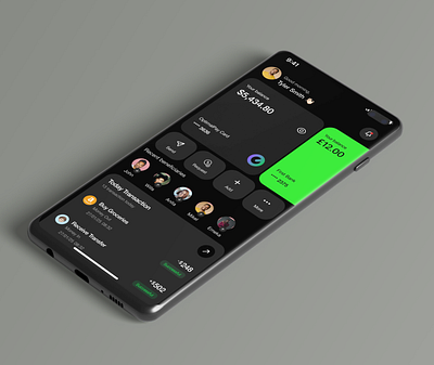 OptimalPay - Dark Theme Fintech Design andriod app design banking app currencies design digital banking finance finance app fintech fintech app fintech design interface mobile mobile app mobileapp multicurrency app product design ui uiux ux