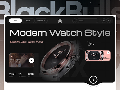 Watch shopping store web ui design animation clean clean ui design e commerce fashion shop luxury shopping minimal minimal ui minimalistic modern product shop shopping store ui ux web webdesign website