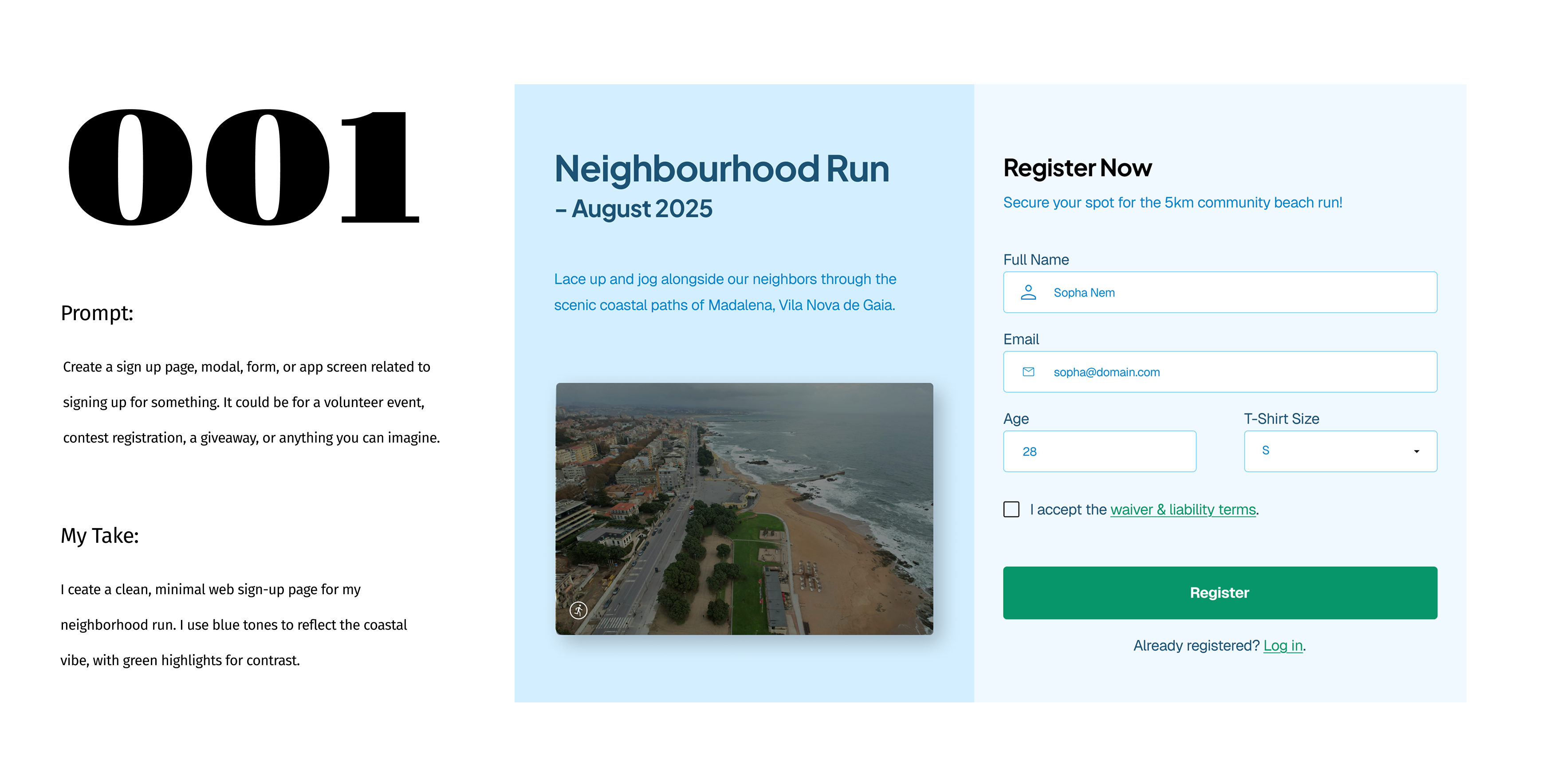 #001 - Signup Screen dailyui ui webdesign