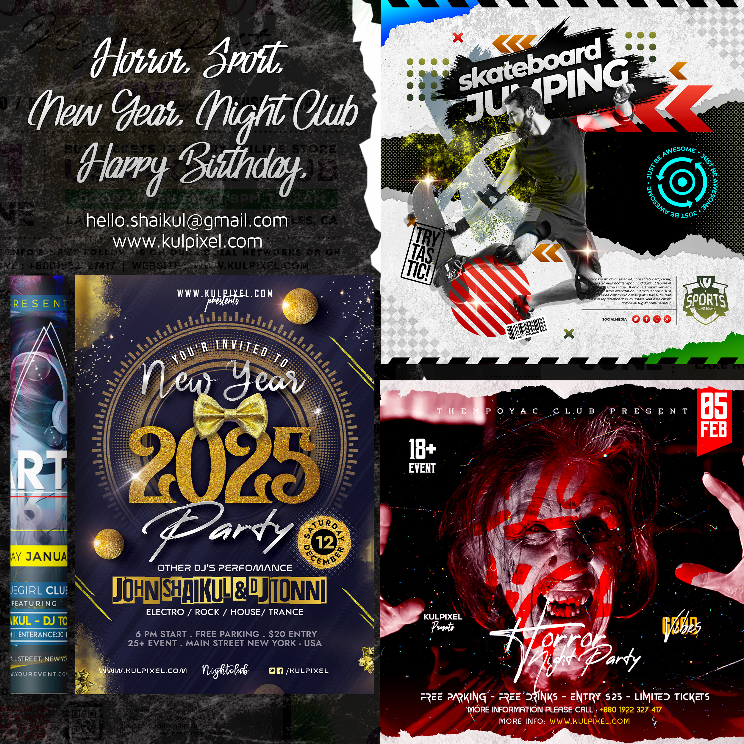 Example of Design Music Party & Event Flyer