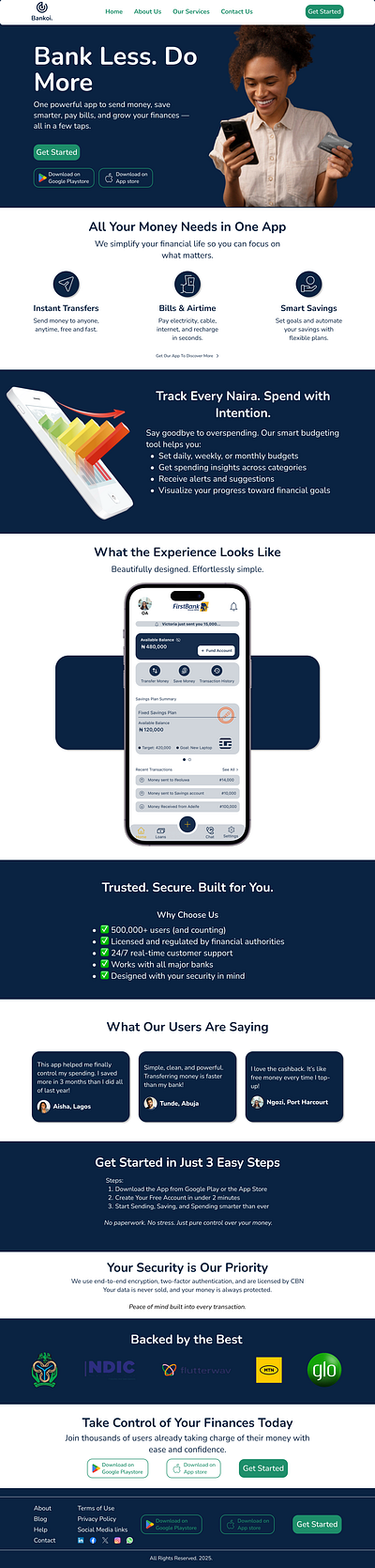 💸 Fintech Website Concept – Smart, Simple, Secure. figma fintech ui webdesign website