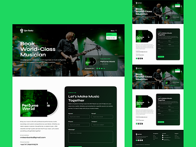 Musician Booking Landing Page Design booking website design custom musician website live music contact live music contact page design music artist website design music service ui musician booking website musician booking website design musician contact page design musician portfolio web ui musician portfolio website musician website design online musician booking professional musician website
