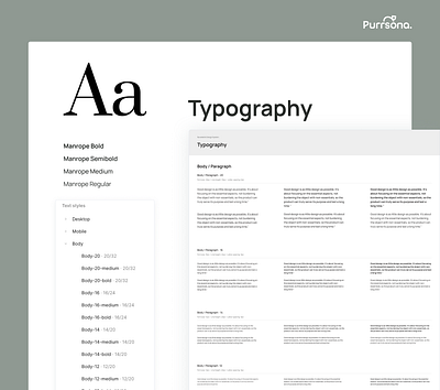 Typography System branding design system font pairing style guide typography ui design visual identity