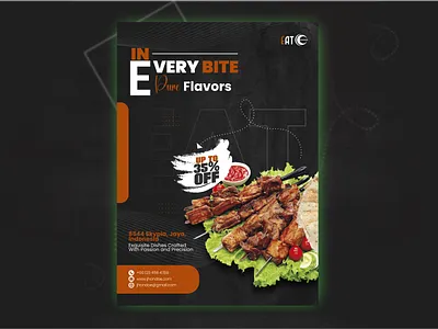 Sushi Flyer Design Concept — Minimal & Bold restaurant flyer