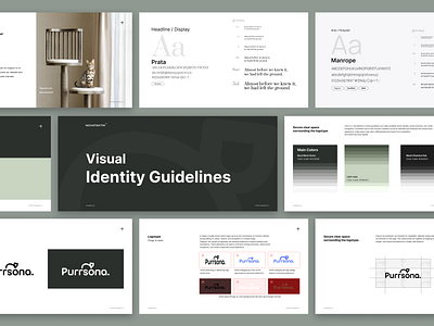 Purrsona – Design System & Brand Book brand book brand guidelines branding color palette design system logo guidelines style guide typography system ui design visual identity