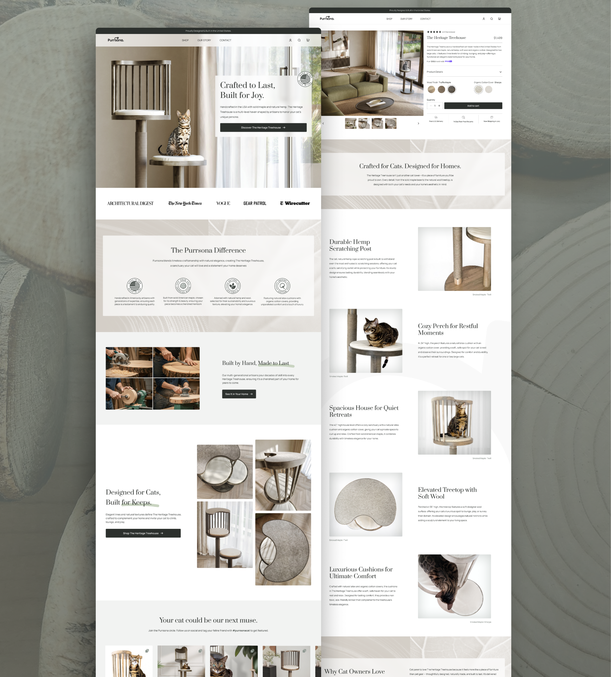 Purrsona – Marketing Website for a Single-Product Launch brand book branding design system ecommerce design product page design uiux design visual identity