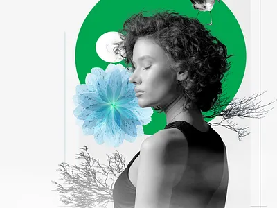 Magazine model minimal design adobe photoshop autumn circles fall fashion graphic design magazine cover minimal model photoshop editing shapes spring summer summer vibe