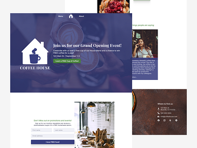 Coffee House - Landing Page branding design figma figma design figma designer landing page logo responsive design ui ui design uiux web design