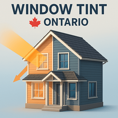 Window Film in Action: 3D Image Shows the Cooling Difference 3d animation before and after cooling costs eco design energy efficiency green home heat blocking home energy home improvement house ontario protection solar protection sunlight uv protection visual comparison window film window tint