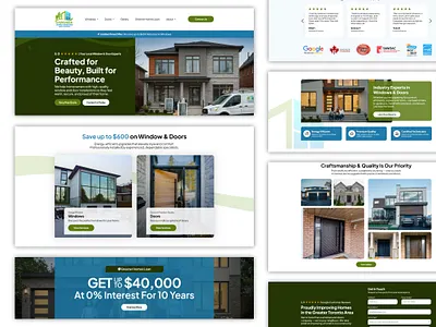 Evergreen Home - Construction site- Webflow Landing Page 3d 3d animation branding cms design illustration landing page modern layout ui web design webflow